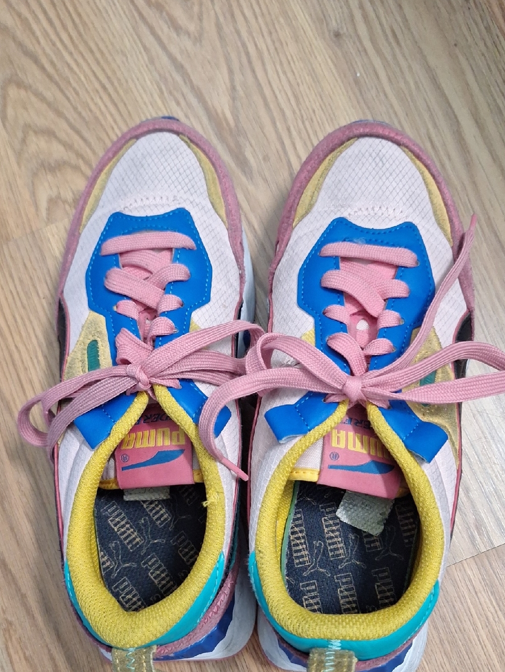 Puma Rider FV Future Vintage Multicolor Runner Sneaker - Pink, Teal, Black, Gold - Picture 3 of 13